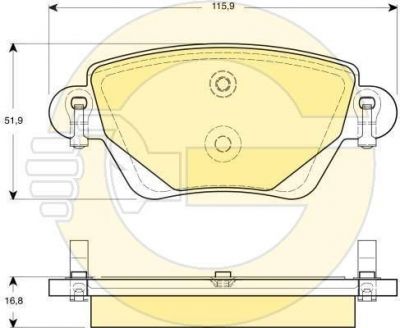 Girling 6114354 комплект тормозных колодок, дисковый тормоз на FORD MONDEO III седан (B4Y)