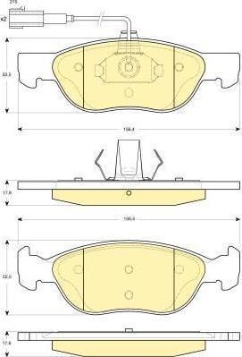 Girling 6114862 комплект тормозных колодок, дисковый тормоз на ALFA ROMEO 146 (930)