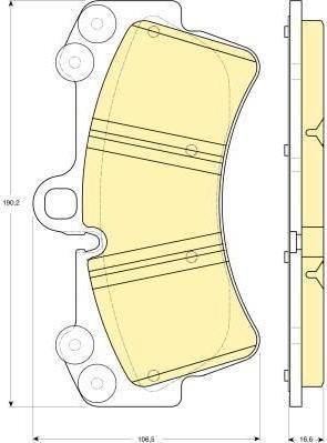 GIRLING Колодки тормозные передние AUDI Q7 VOLKSWAGEN TOUAREG PORSHE CAYENNE 02> R18 (7L0698151J, 6115489)