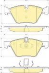GIRLING Колодки торм. передние E90 E60 E61 155,1X63,5X20,3mm (34116763617, 6115592)