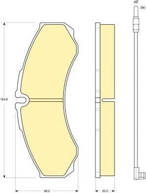 Girling 6116099 комплект тормозных колодок, дисковый тормоз на RENAULT TRUCKS MASCOTT c бортовой платформой/ходовая часть