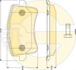 GIRLING Колодки тормозные задние AUDI A4 A5 Q5 1.8-3.2 07- (8K0698451A, 6117651)