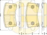 GIRLING Колодки тормозные OPEL INSIGNIA 08-/SAAB 9-5 10- задние (13365958, 6117841)
