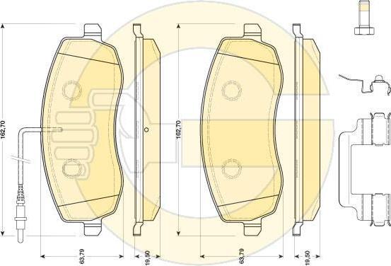 Girling 6118201 комплект тормозных колодок, дисковый тормоз на FIAT ULYSSE (179AX)