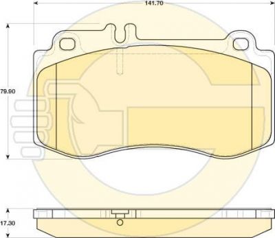 GIRLING Колодки тормозные MERCEDES W212 E500 09- передние (0054207720, 6118229)