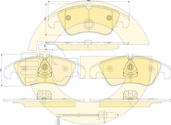 Girling 6119161 комплект тормозных колодок, дисковый тормоз на AUDI Q5 (8R)