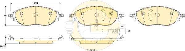 Girling 6119184 Колодки тормозные SKODA OCTAVIA 12-/VW GOLF 12-/PASSAT 08- передние