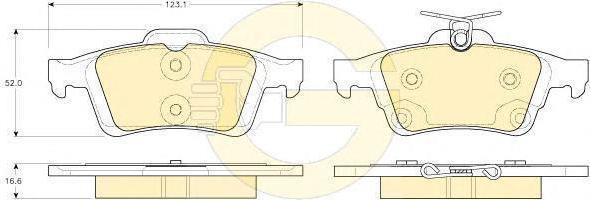 GIRLING Колодки тормозные задние FORD FOCUS II III MAZDA 3 OPEL VECTRA C VOLVO S40 (1683374, 6119382)