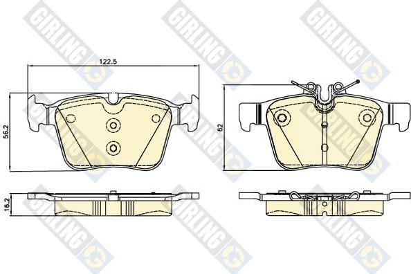 Girling 6120712 комплект тормозных колодок, дисковый тормоз на MERCEDES-BENZ C-CLASS T-Model (S205)