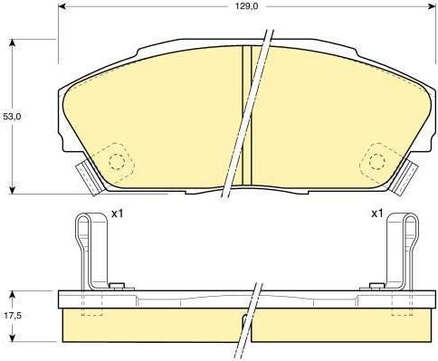 Girling 6130349 комплект тормозных колодок, дисковый тормоз на ACURA INTEGRA купе