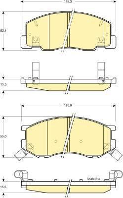 GIRLING КОМПЛЕКТ ТОРМОЗНЫХ КОЛОДОК, ДИСКОВЫЙ ТОРМОЗ (6131579)