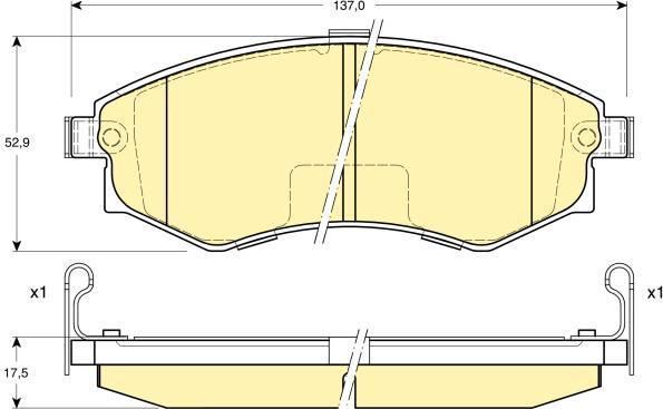 Girling 6132119 комплект тормозных колодок, дисковый тормоз на SSANGYONG KORANDO (KJ)