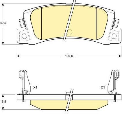 Girling 6133299 комплект тормозных колодок, дисковый тормоз на TOYOTA COROLLA Liftback (_E11_)