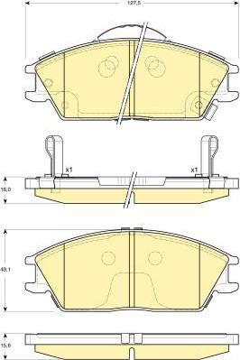 GIRLING Колодки тормозные перед. HYUNDAI ACCENT(LC) 99-> 581011CA10 (5810125A10, 6133319)