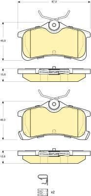 GIRLING Колодки тормозные TOYOTA AVENSIS 1.6-2.0 97-03/COROLLA 1.4-1.9 00-02 задние (45022S9AE60, 6133341)