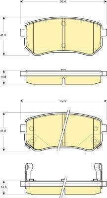 GIRLING Колодки тормозные дисковые задн. Kia Picanto 1,0/1,1 04- (5830207A00, 6133709)