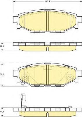 GIRLING Колодки тормозные задние SUBARU LEGACY 03> OUTBACK 03> (26696AG030, 6133739)