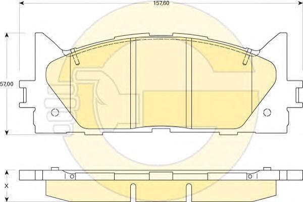 GIRLING Колодки тормозные передние(2009->) TOYOTA CAMRY(V40) (446533470, 6134299)
