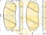 GIRLING Колодки тормозные перед. HYUNDAI Terracan 2,5-3,5L 02-> (58101H1A80, 6134659)