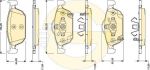 GIRLING Колодки тормозные передние Honda Accord IX 08-> 155,2x55,2x62,5x17,8mm (45022TL1G01, 6134762)