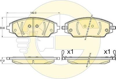 GIRLING Колодки тормозные дисковые 6135796 (6135796)