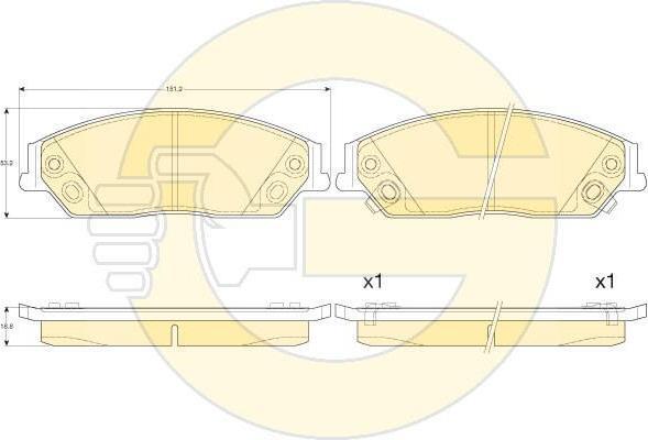 Girling 6136146 комплект тормозных колодок, дисковый тормоз на TOYOTA CAMRY седан (_XV4_)