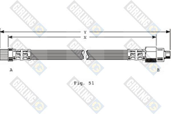 Girling 9001211 тормозной шланг на MERCEDES-BENZ LK/LN2