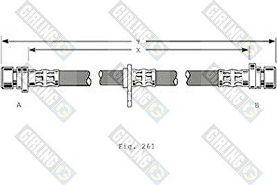 Girling 9001367 тормозной шланг на ROVER 600 (RH)