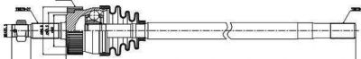 GSP 216004 Привод в сборе JEEP GRAND CHEROKEE 2.5-4.0 88- прав. (ABS)