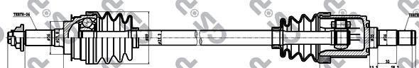 GSP 234044 приводной вал на MAZDA 323 C IV (BG)