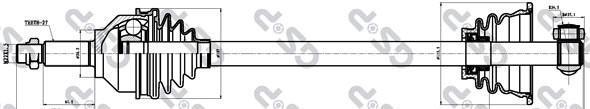 GSP 244003 Привод лев.RENAULT TRAFIC 1.9-2.0L 2001=>