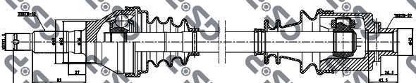 GSP 250003 приводной вал на RENAULT MASTER I c бортовой платформой/ходовая часть (P__)