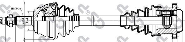 GSP 261011 приводной вал на VW GOLF III (1H1)