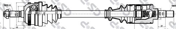GSP 299007 приводной вал на PEUGEOT 106 I (1A, 1C)