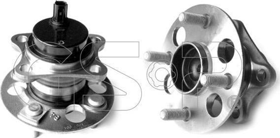 GSP 9400087 Ступица с подшипником задняя TOYOTA YARIS 99-> c АБС (4245052060)