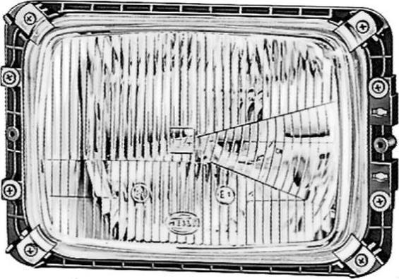 HELLA Фара головная правая прямоуг. лампа H4 MB 609/709/811-814/917/1114-17/1317-24/1517 (1AE003440-461)