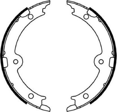 Hella 8DA 355 050-191 комплект тормозных колодок, стояночная тормозная с на LEXUS GS (GRS19_, UZS19_, URS19_, GWS19_)