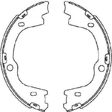 Hella 8DA 355 050-271 комплект тормозных колодок, стояночная тормозная с на HYUNDAI H-1 Cargo (TQ)