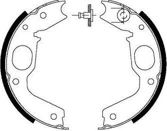 Hella 8DA 355 050-281 комплект тормозных колодок, стояночная тормозная с на MITSUBISHI PAJERO SPORT II (KH_, KG_)
