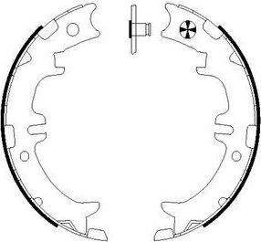 Hella 8DA 355 050-541 комплект тормозных колодок, стояночная тормозная с на TOYOTA CELSIOR (UCF3_)