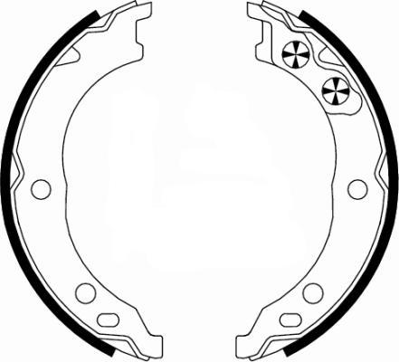 Hella 8DA 355 050-671 комплект тормозных колодок, стояночная тормозная с на FIAT DUCATO фургон (244)