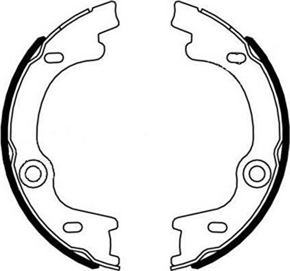 Hella 8DA 355 050-881 комплект тормозных колодок, стояночная тормозная с на KIA CARENS III (UN)