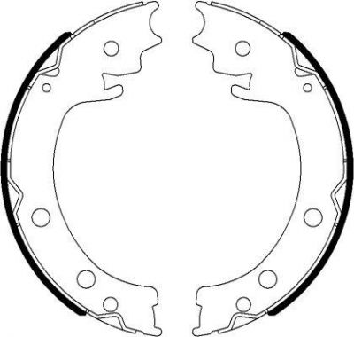 Hella 8DA 355 050-971 комплект тормозных колодок, стояночная тормозная с на SUZUKI GRAND VITARA II (JT)