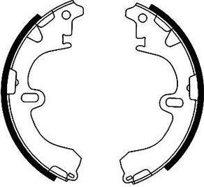 Hella 8DB 355 000-241 комплект тормозных колодок на TOYOTA CELICA Наклонная задняя часть (ST16_, AT16_)