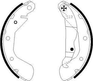 Hella 8DB 355 002-471 комплект тормозных колодок на OPEL CORSA C (F08, F68)
