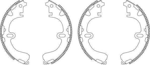 Hella 8DB 355 003-331 комплект тормозных колодок на TOYOTA COROLLA (_E9_)