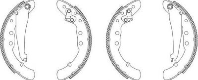 Hella 8DB 355 003-561 комплект тормозных колодок на AUDI 100 Avant (44, 44Q, C3)