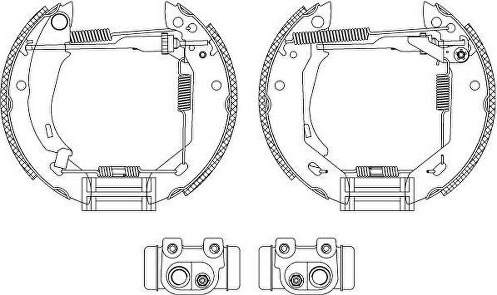 Hella 8DB 355 003-961 комплект тормозных колодок на PEUGEOT 306 (7B, N3, N5)