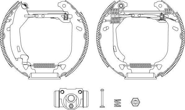 Hella 8DB 355 004-271 комплект тормозных колодок на FIAT PUNTO (176)