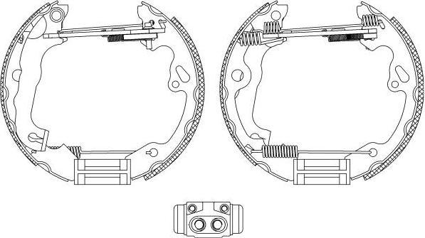 Hella 8DB 355 004-491 комплект тормозных колодок на FORD FOCUS седан (DFW)